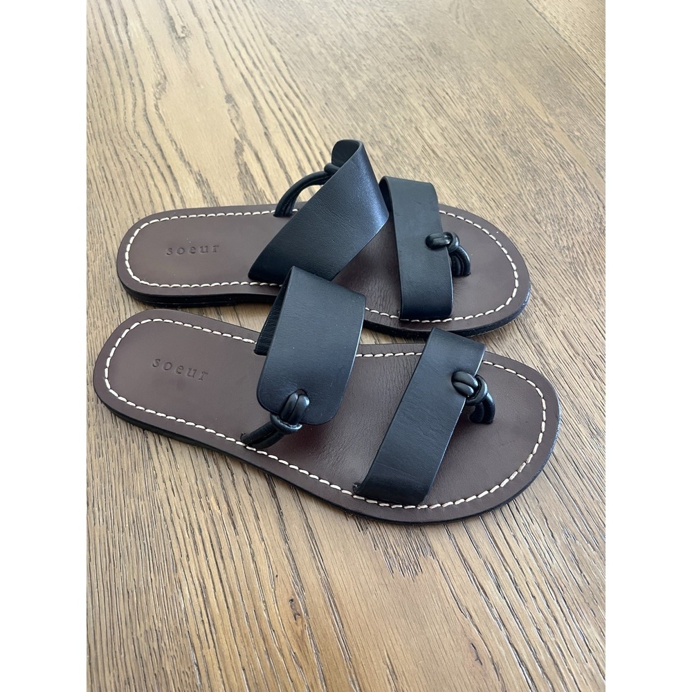 Soeur Uptown Black Sandals Size 36